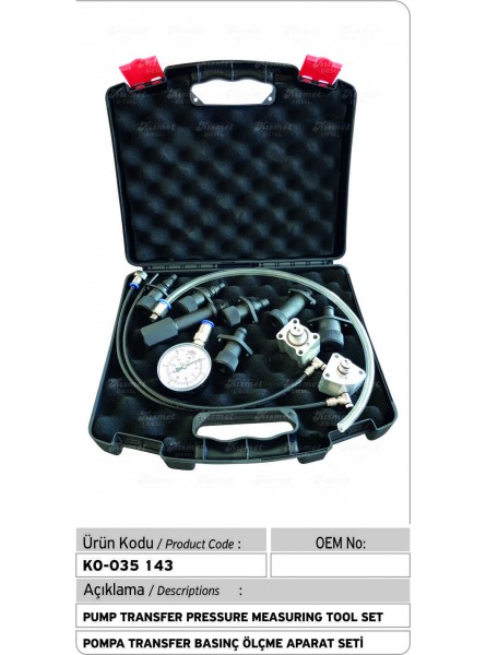 Pump Transfer Pressure Measuring Tool Set